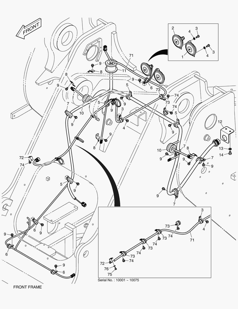 1600 ELECTRIC PARTS - FRONT [10001~10078]