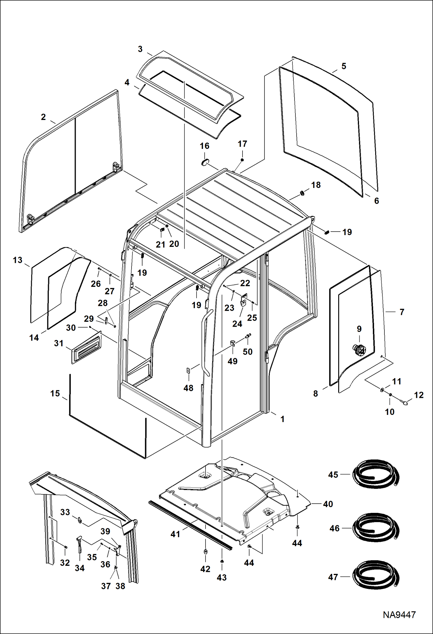 КАБИНА ОПЕРАТОРА (ОКНА И УПЛОТНЕНИЯ)