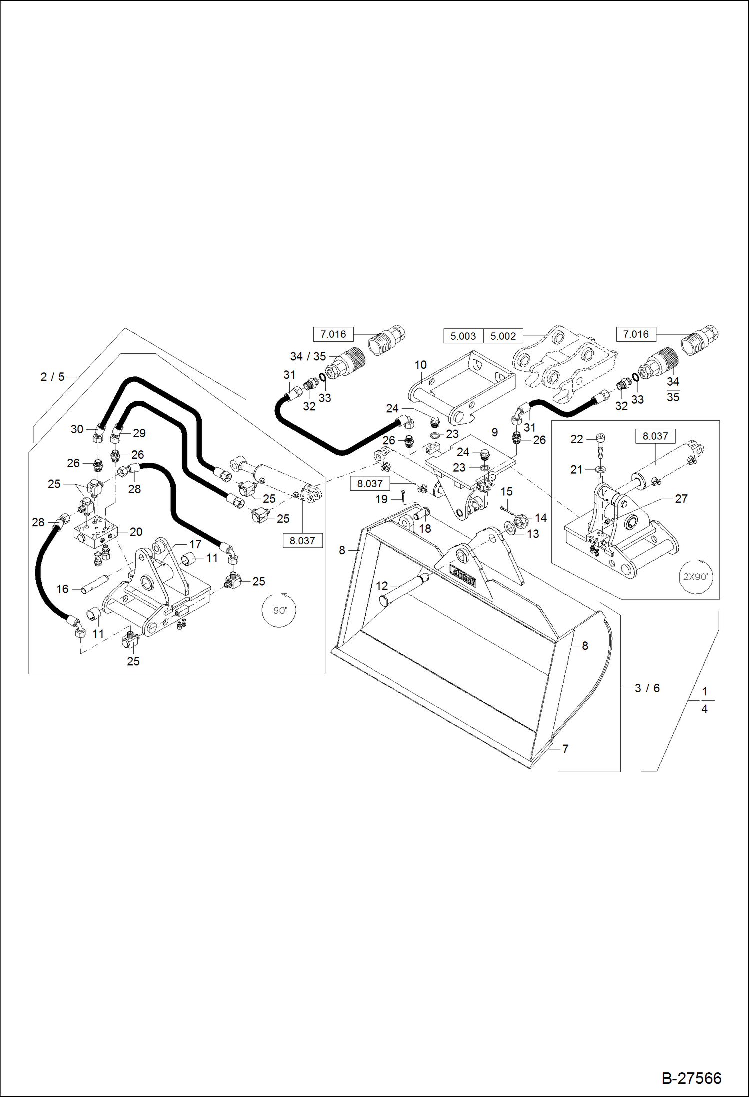 ПОВОРОТНЫЙ КОВШ 1500 ММ, 1800 ММ CG10 БЫСТРОСЪЕМНЫЙ