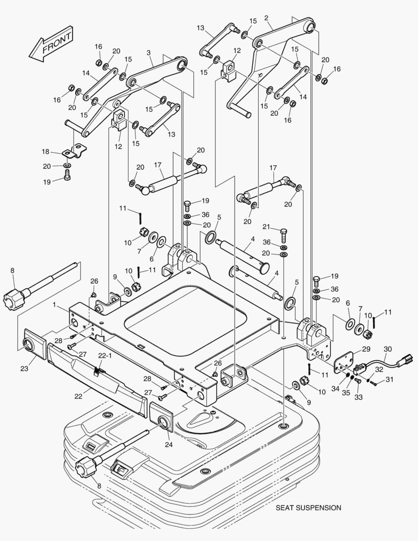 Спецтехника 7281 SEAT SLIDING PLATE - ROPS [5352~] - главное фото