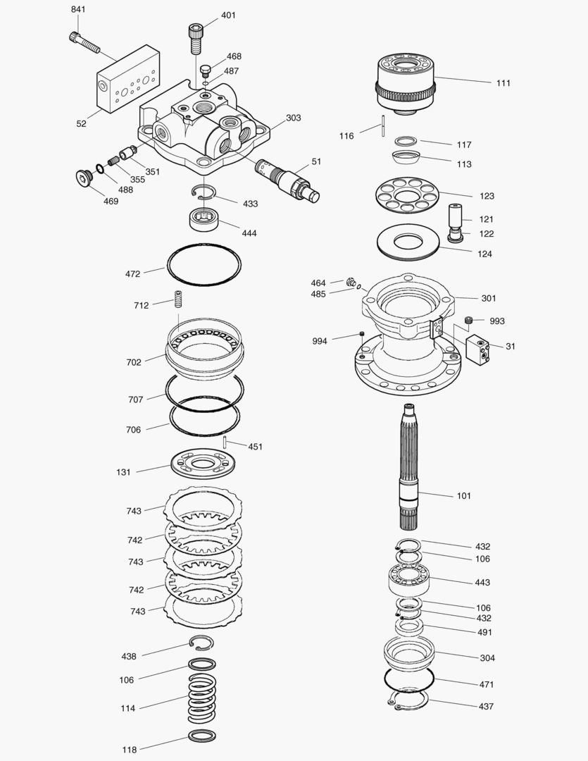 ГИДРОМОТОР ПОВОРОТА ПЛАТФОРМЫ