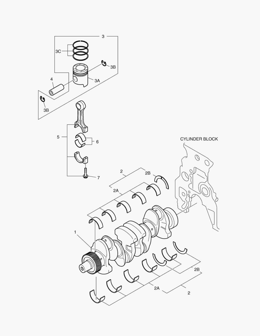 Спецтехника 004 CRANK SHAFT & PISTON