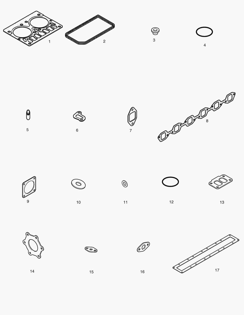 КОМПЛЕКТ ПРОКЛАДОК ДЛЯ КАПИТАЛЬНОГО РЕМОНТА-ВЕРХНИЙ