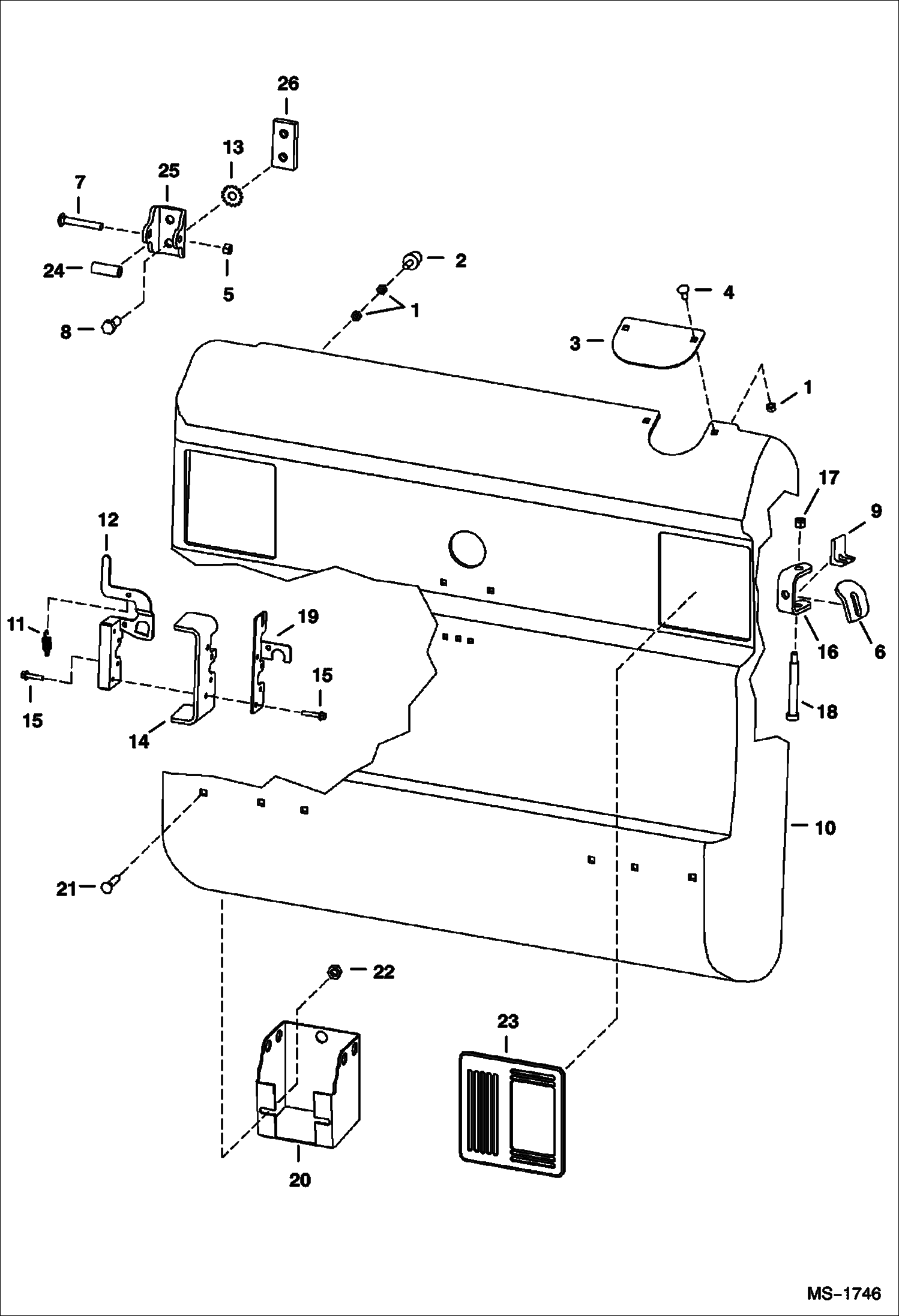 ЗАДНЯЯ ДВЕРЬ (СЕРИЙНЫЙ НОМЕР 5201 И НИЖЕ, 5202 И НИЖЕ.)