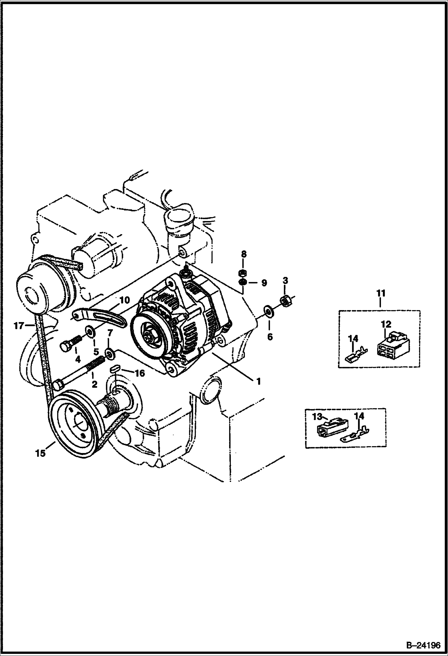 ГЕНЕРАТОР ПЕРЕМЕННОГО ТОКА И ШКИВ TIER I 5727 11001 И ВЫШЕ