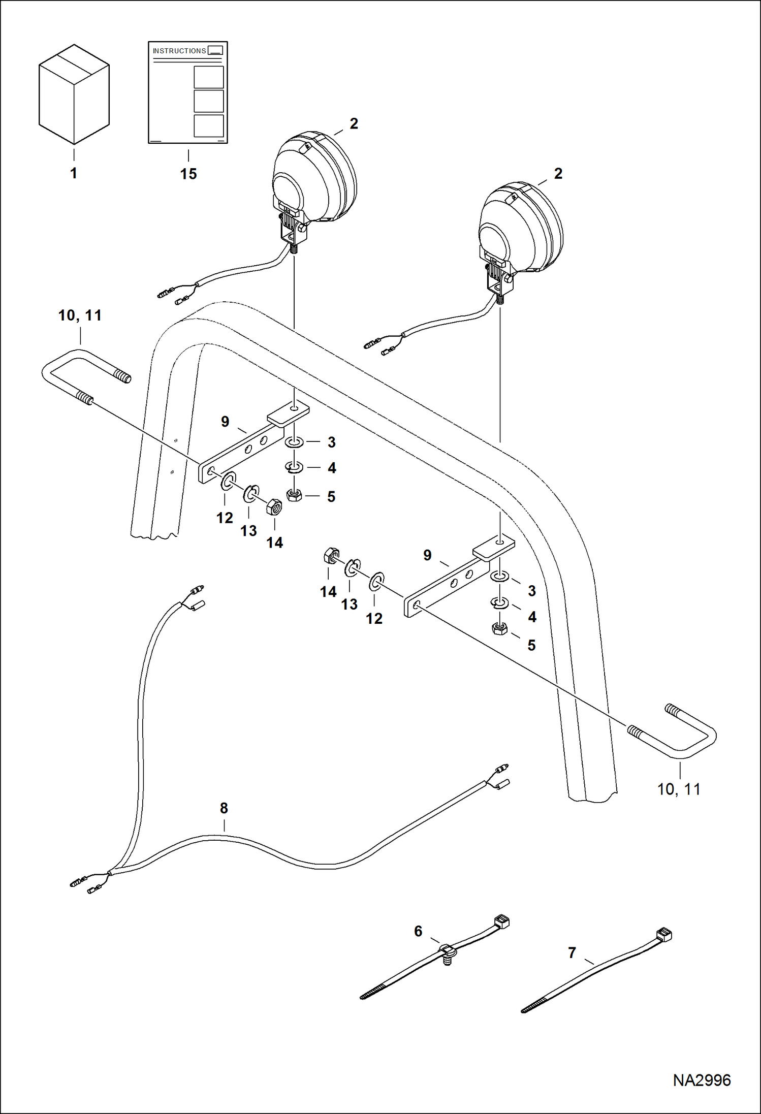 КОМПЛЕКТ УСТРОЙСТВ ОСВЕЩЕНИЯ (ДВОЙНОЕ ИСПОЛНЕНИЕ)