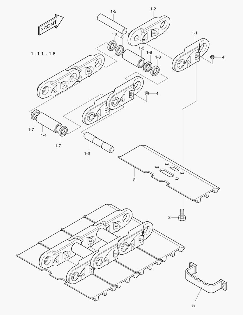 5372 TRACK SHOE ASS`Y-800G [114~]