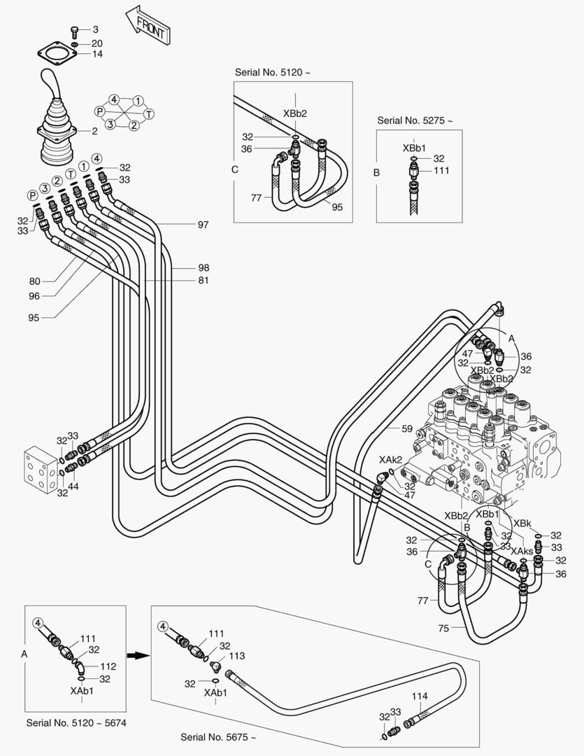 Спецтехника 1340 PILOT PIPING(5)-DX28 [5001~6449]