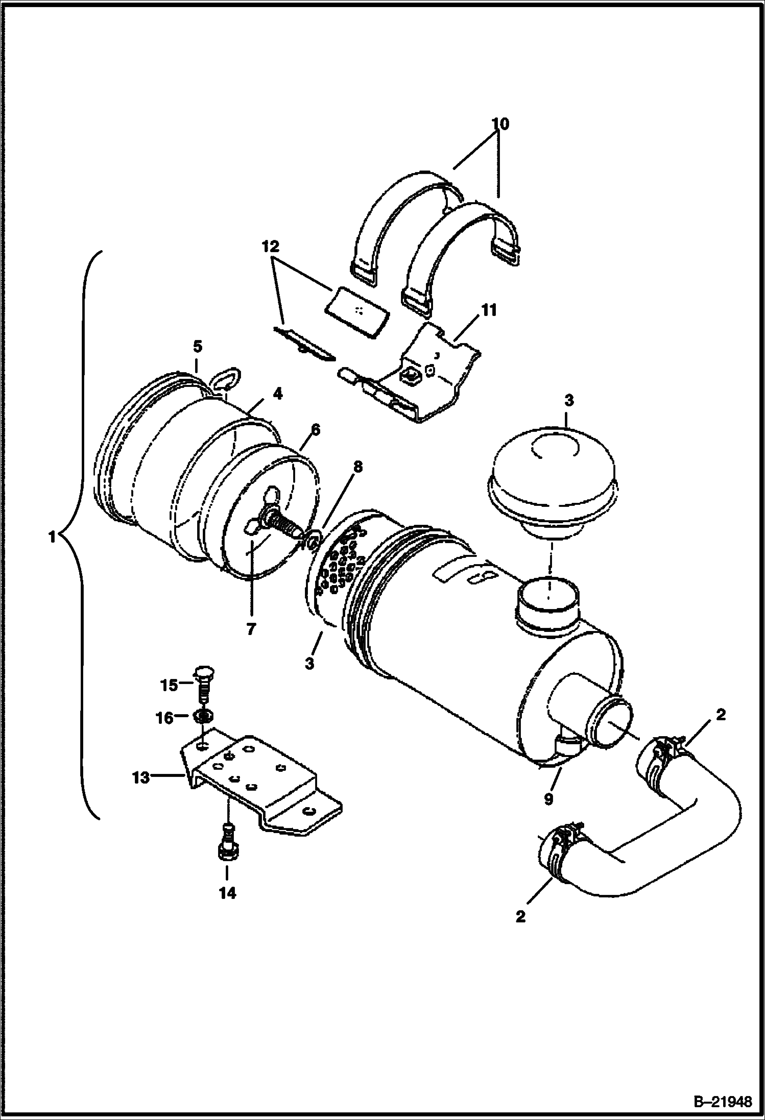 ВОЗДУХООЧИСТИТЕЛЬ (TIER I) (СЕРИЙНЫЙ НОМЕР 5727 11001 И ВЫШЕ)