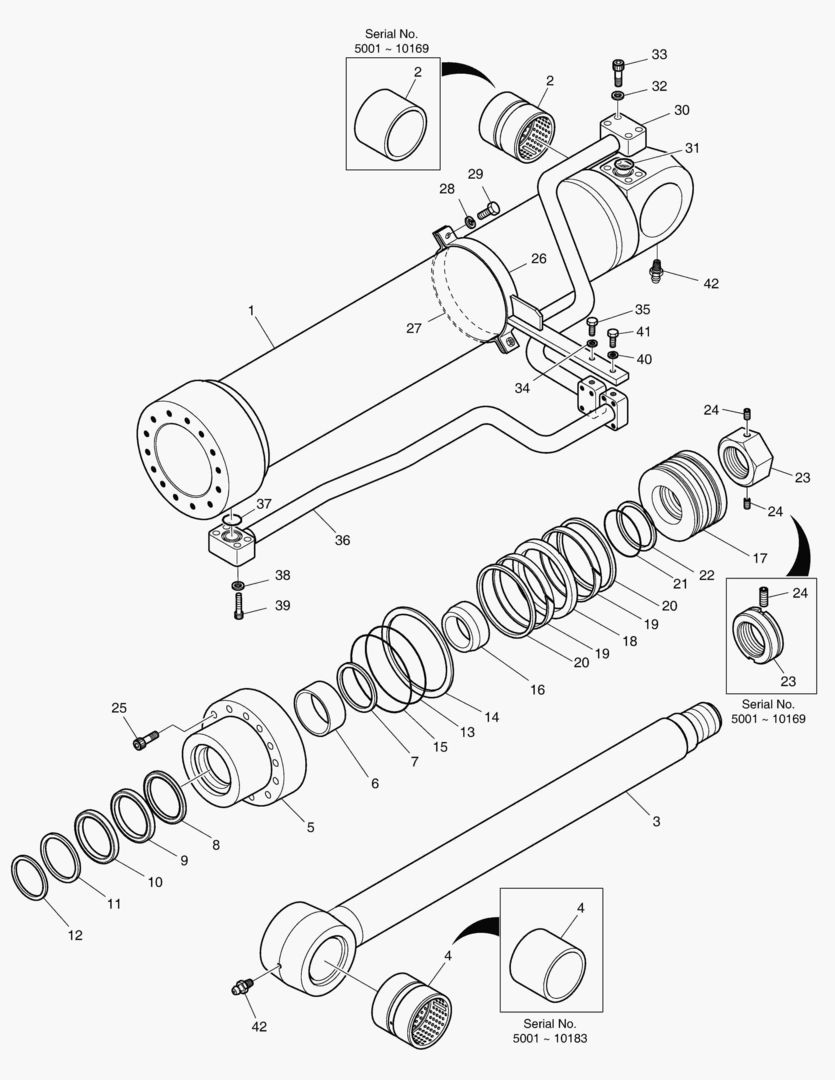 4280 BOOM CYLINDER - R.H. [5001~10225]