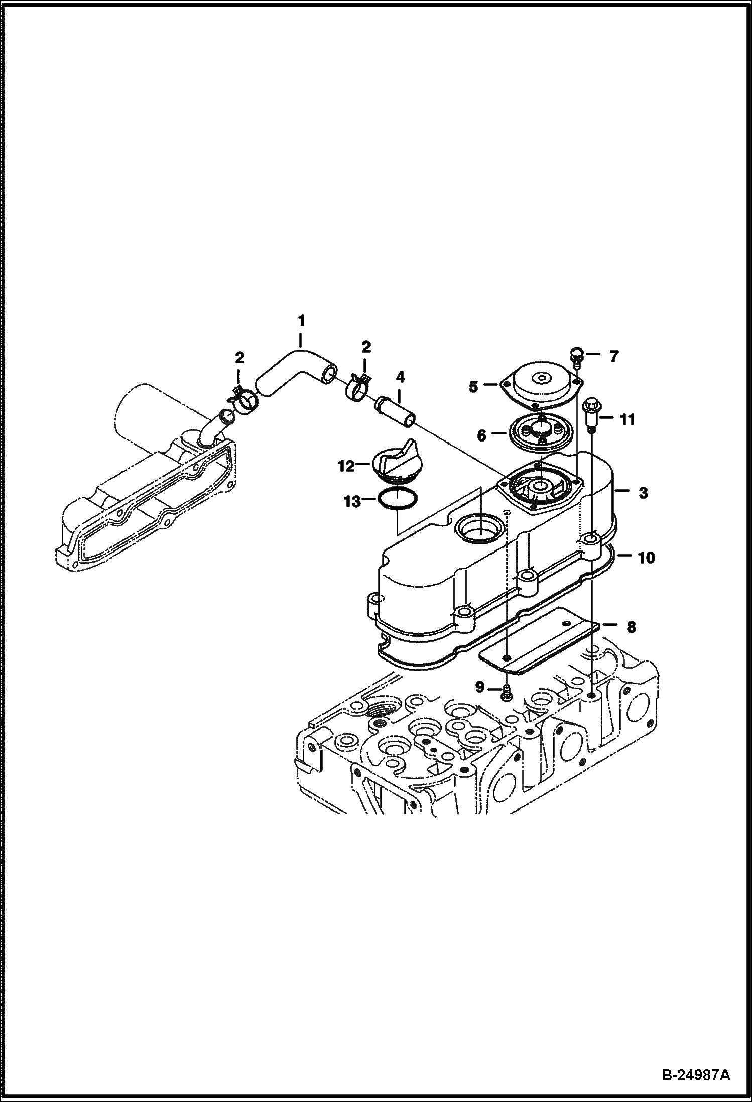 КРЫШКА КОРОМЫСЛА КЛАПАНА (KUBOTA D902-E3B-BC-1)(TIER IV REPLACEMENT)