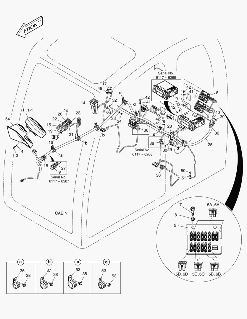 1671 ELECTRIC PARTS - CABIN [6117~6590]