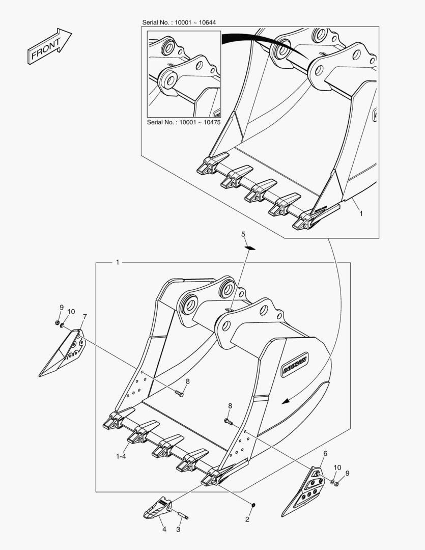 7030 BUCKET ASS`Y - 2.14mВі - H CLASS