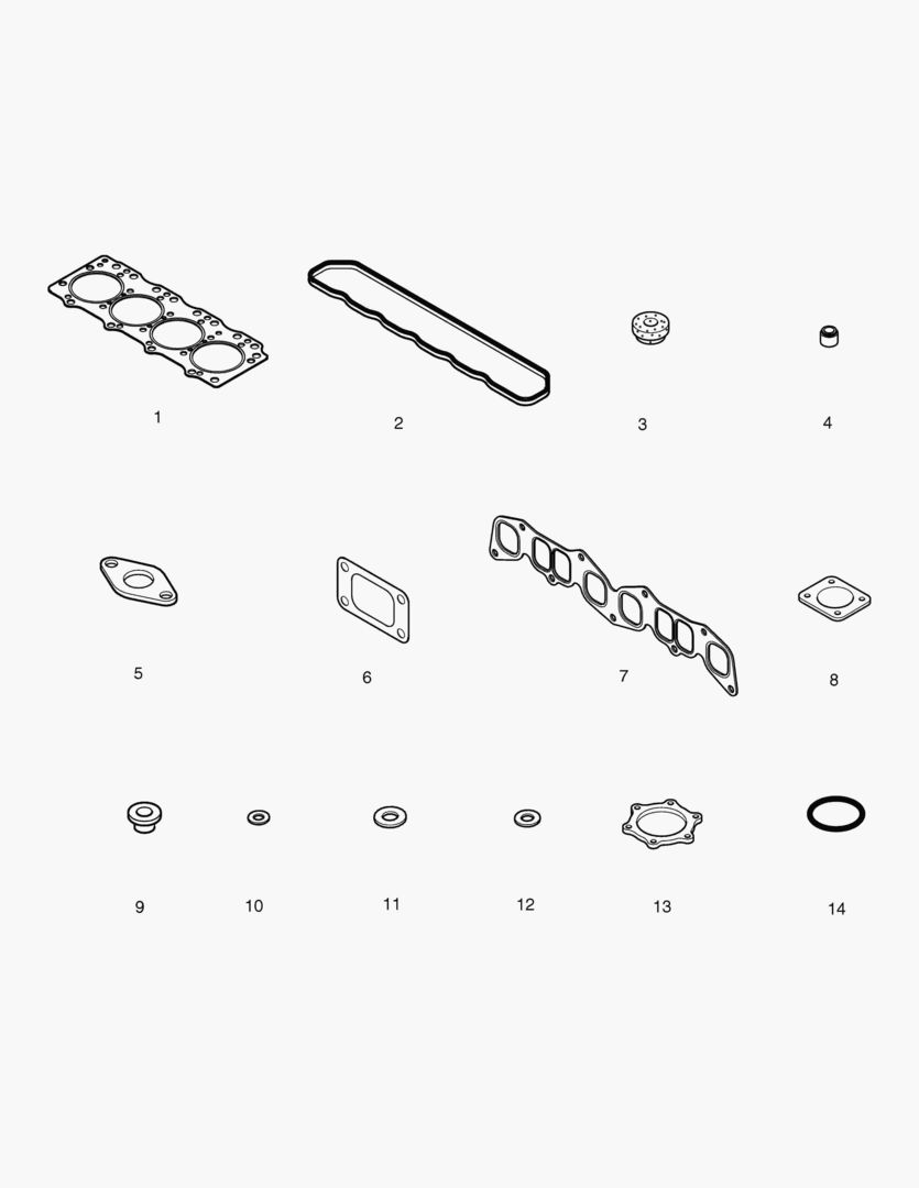 КОМПЛЕКТ ПРОКЛАДОК ДЛЯ КАПИТАЛЬНОГО РЕМОНТА-ВЕРХНИЙ