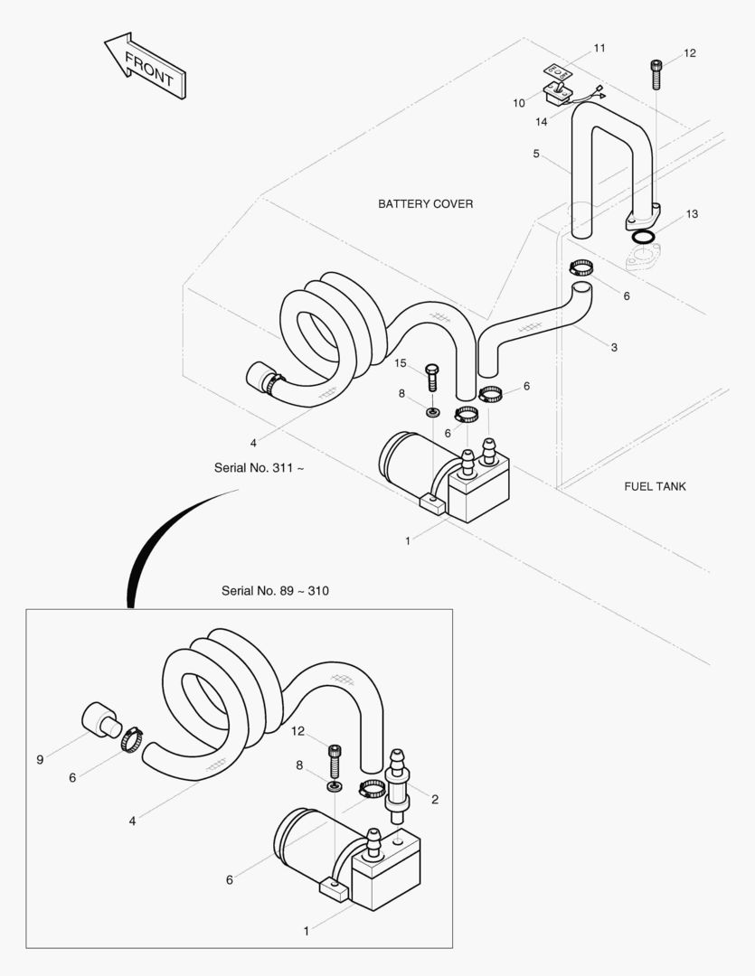 НАСОС ЗАЛИВНОЙ ГОРЛОВИНЫ ТОПЛИВА В СБОРЕ