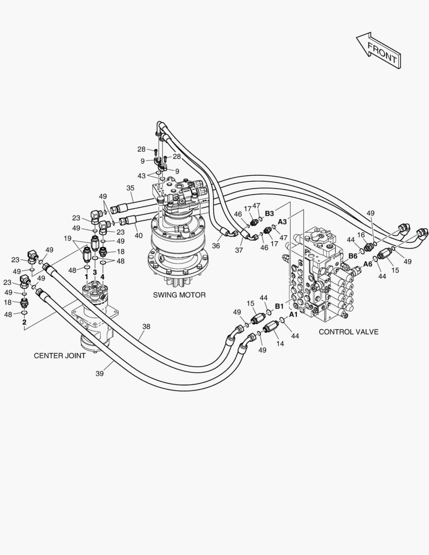 1270 MAIN PIPING(3) - SWING & TRAVEL