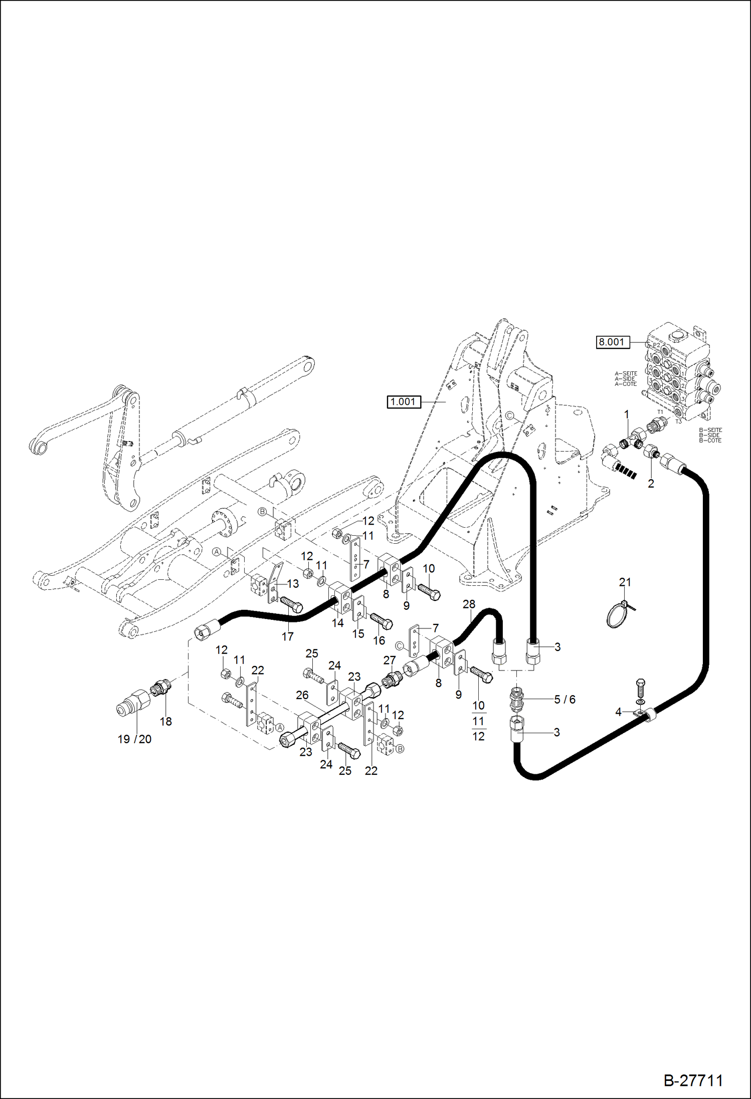 ГИДРОУСТАНОВКА - ОБРАТНАЯ МАГИСТРАЛЬ БЕЗ ДАВЛЕНИЯ