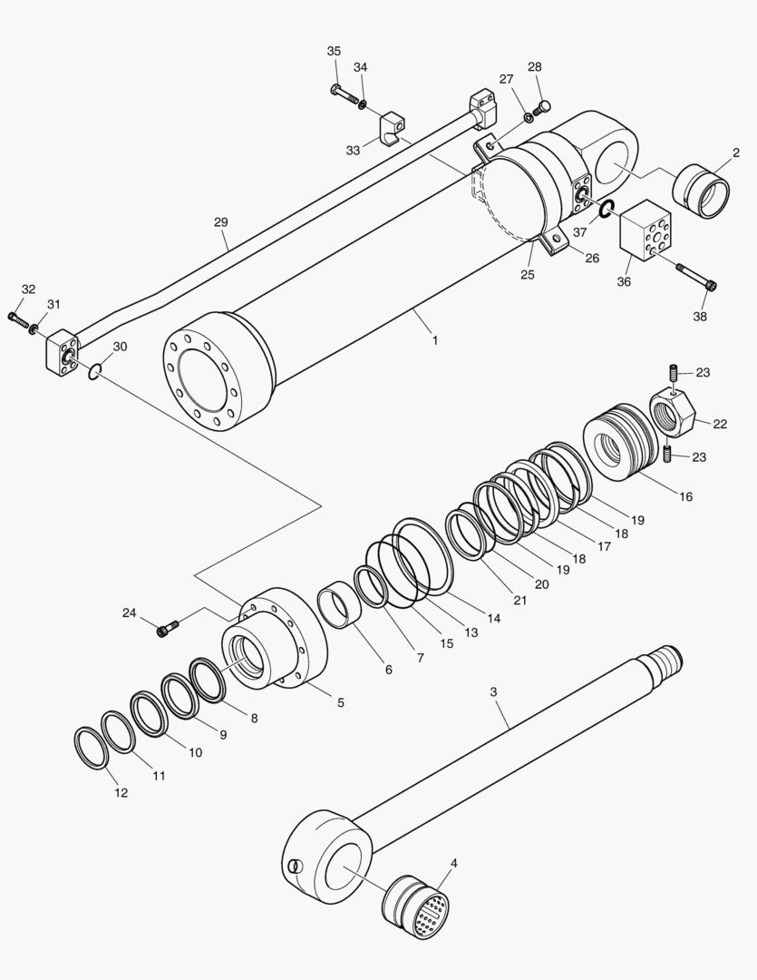 4272 BUCKET CYLINDER - ARM 2.4m [5916~]