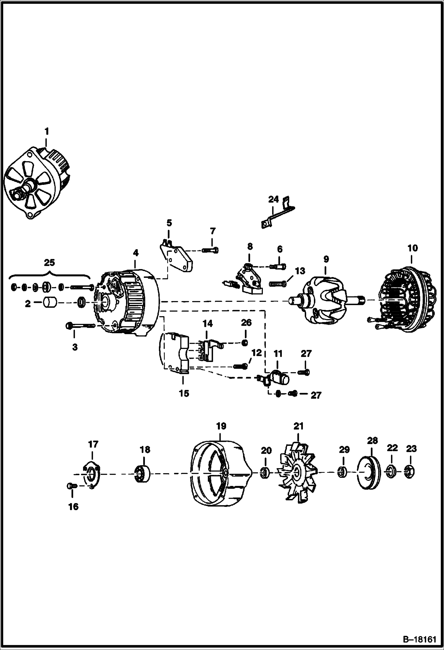 ГЕНЕРАТОР ПЕРЕМЕННОГО ТОКА (DELCO 1105070 ИЛИ 1105422 - ОТКРЫТАЯ)