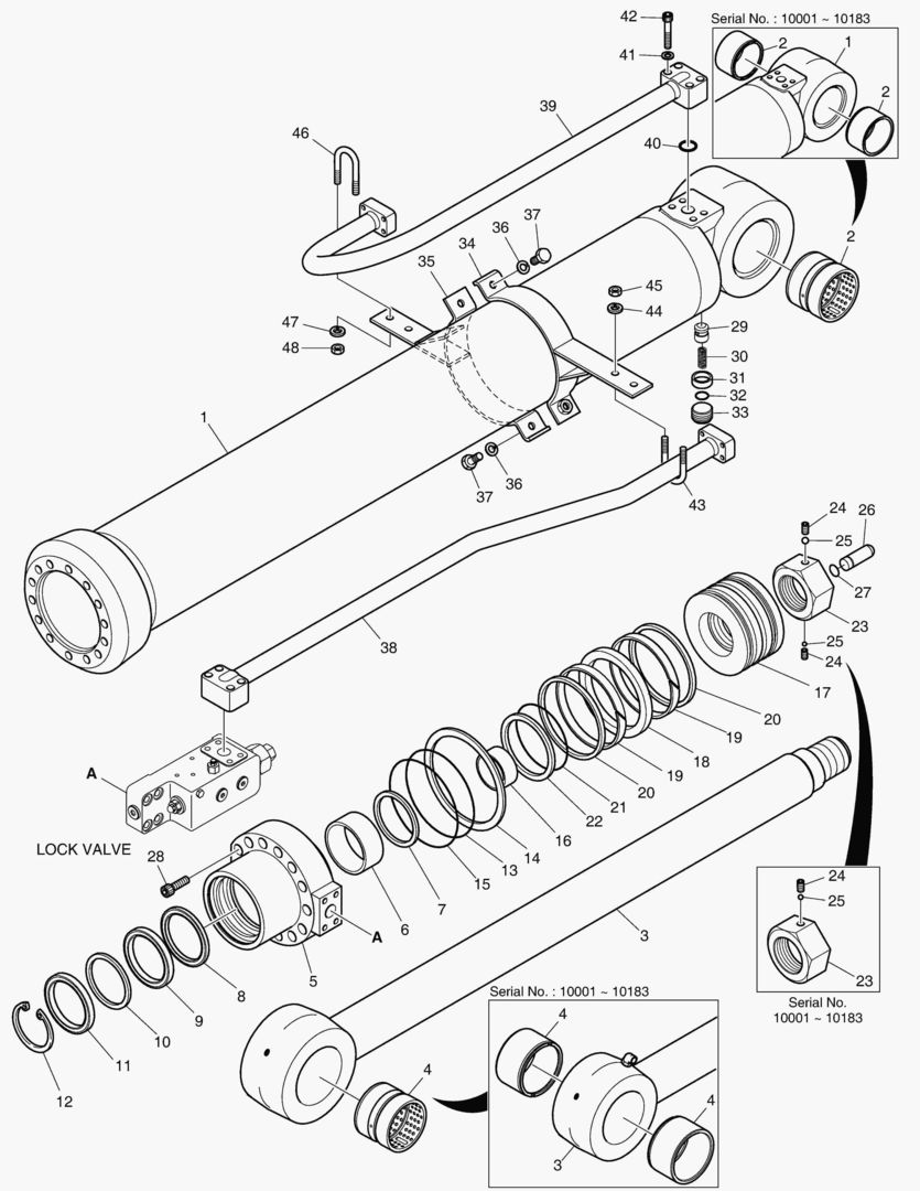 ЦИЛИНДР РУКОЯТИ - ШАРНИРНАЯ СТРЕЛА(ЗАМОК)