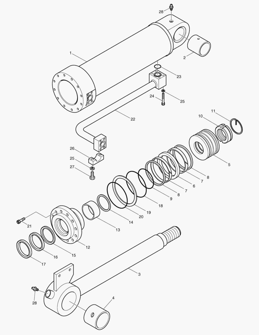 ЦИЛИНДР КОВША-ЛЕВОСТОРОННИЙ