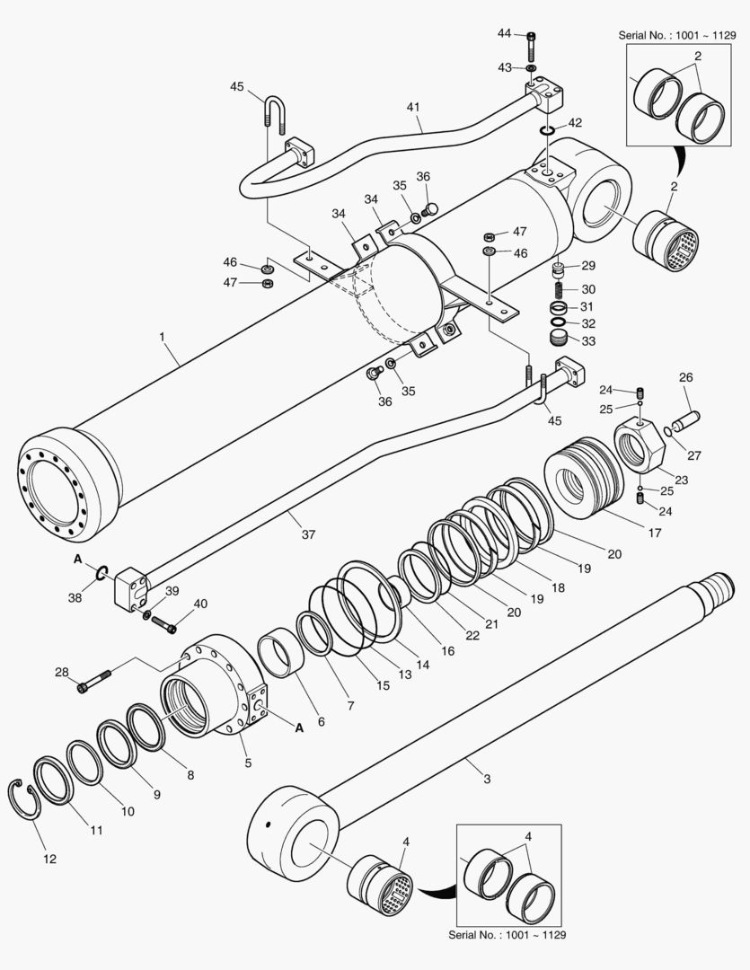 ЦИЛИНДР РУКОЯТИ - СТРЕЛА С ИЗМЕНЯЕМОЙ ГЕОМЕТРИЕЙ