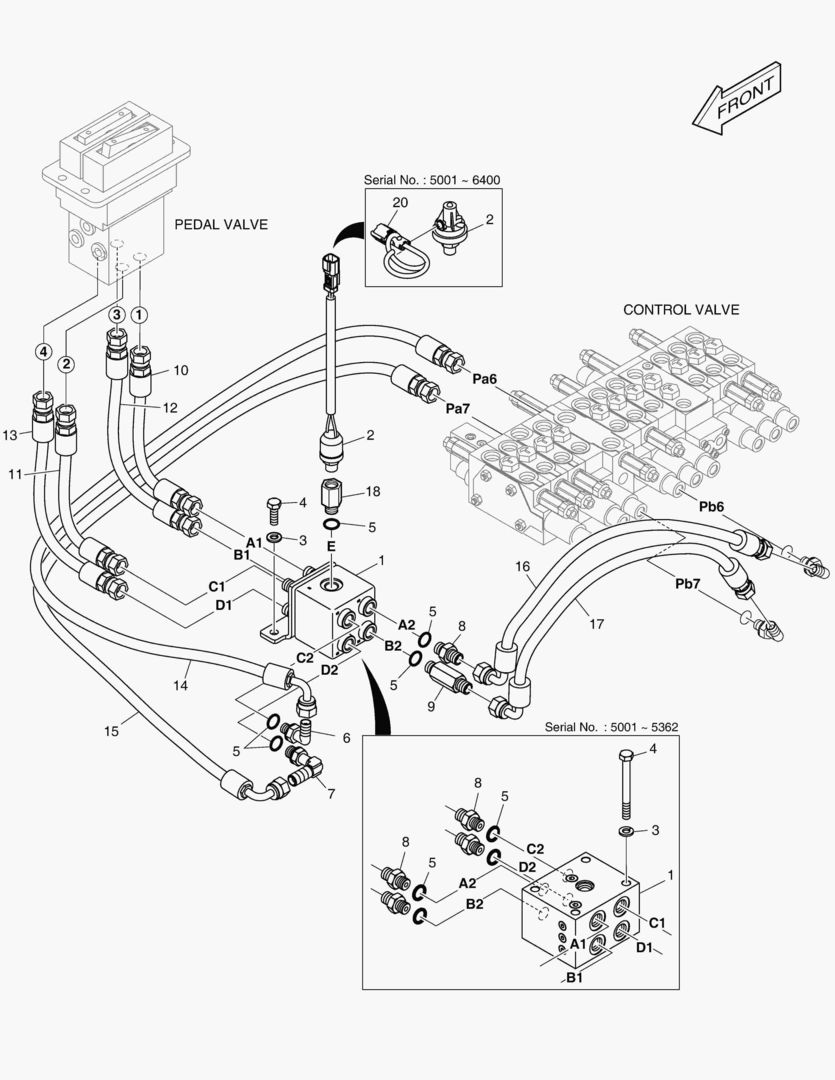 ТРУБОПРОВОД СЕРВОУПРАВЛЕНИЯ - СИГНАЛ ЗАДНЕГО ХОДА