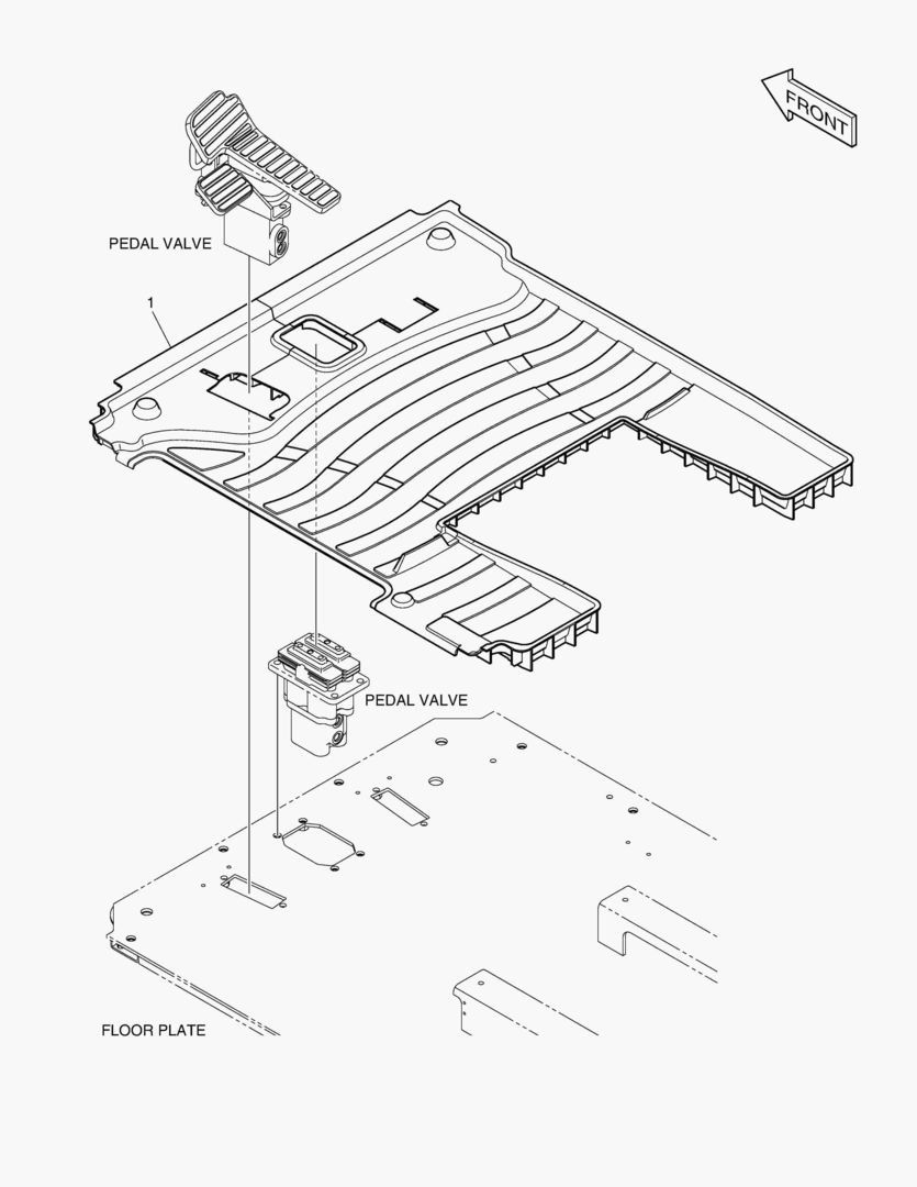 7130 FLOOR MAT - ONE PEDAL(L.H)