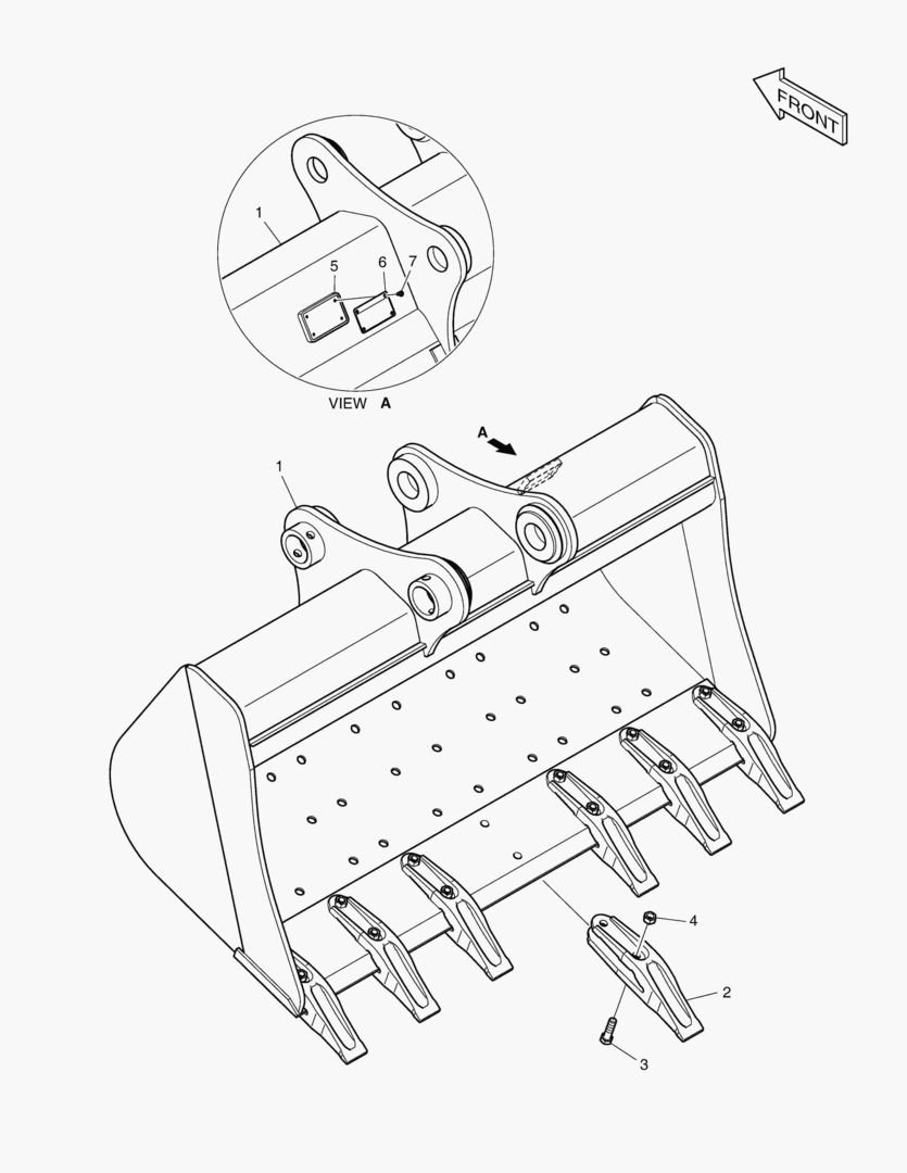 6930 BUCKET ASS`Y - 0.45mВі - DITCH CLEANING