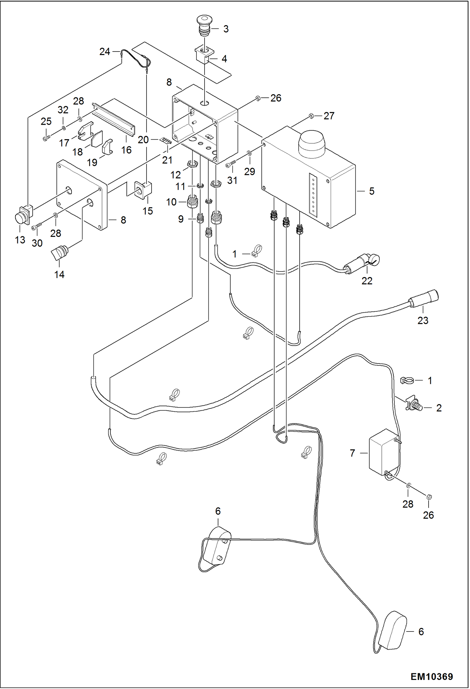 ОСНОВНАЯ ПЛАТФОРМА (КОНТУР ЭЛЕКТРИЧЕСКОЙ ЦЕПИ) (СЕРИЙНЫЙ НОМЕР A6SH00101 И ВЫШЕ)