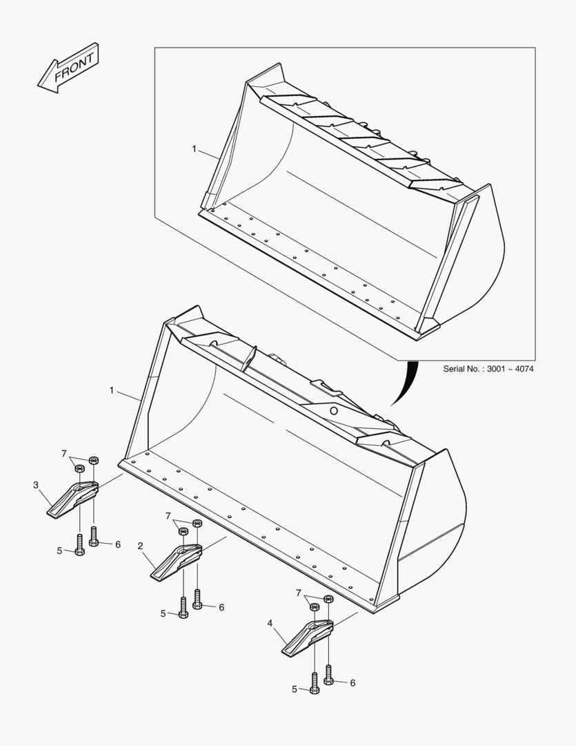 5170 BUCKET - 3.3гЋҐ - TOOTH