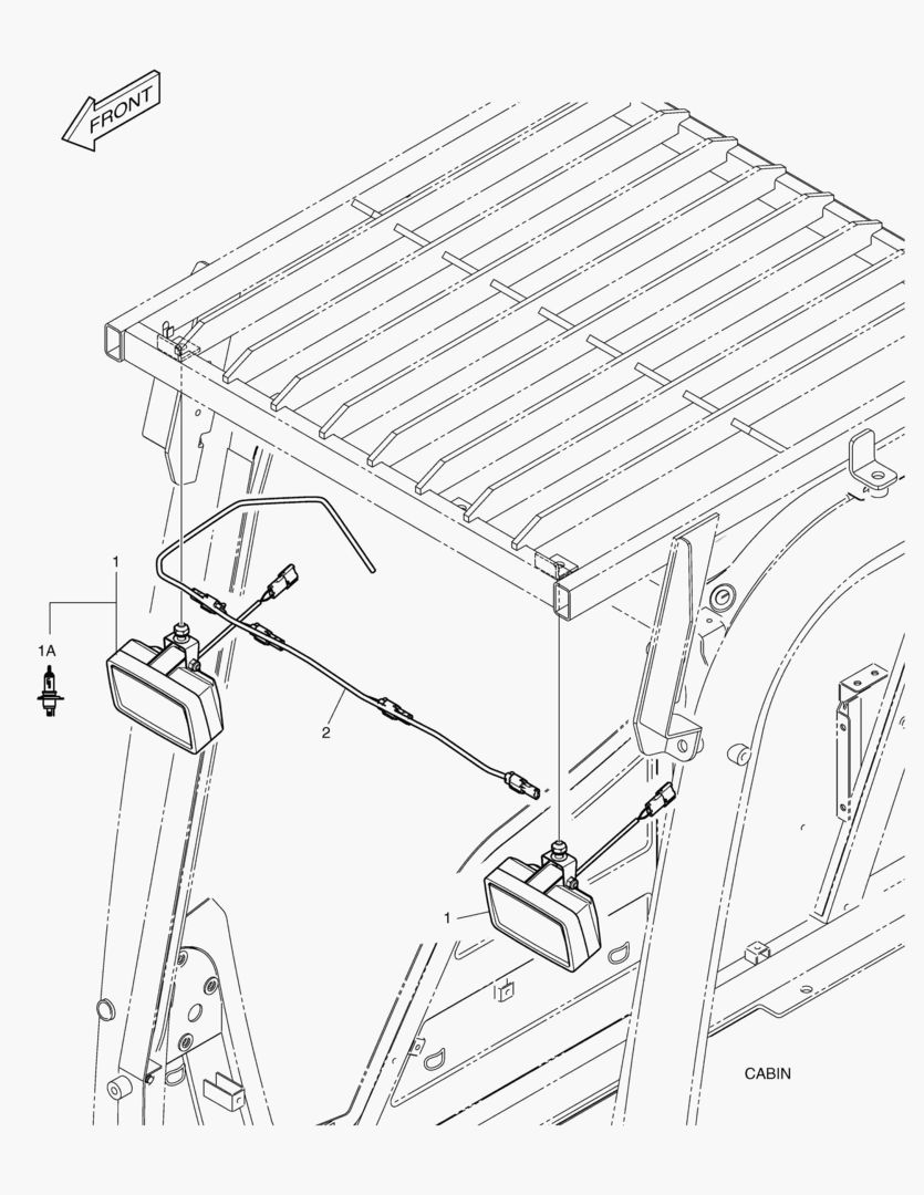 РАБОЧАЯ ФАРА - 2 ЛАМПЫ(КОЖУХ)