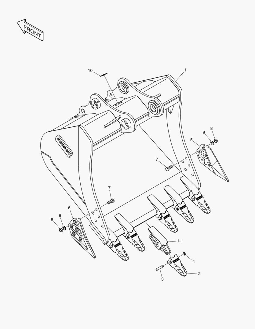 6651 BUCKET ASS`Y - 1.17mВі - H CLASS BUCKET FLAT [5902~]