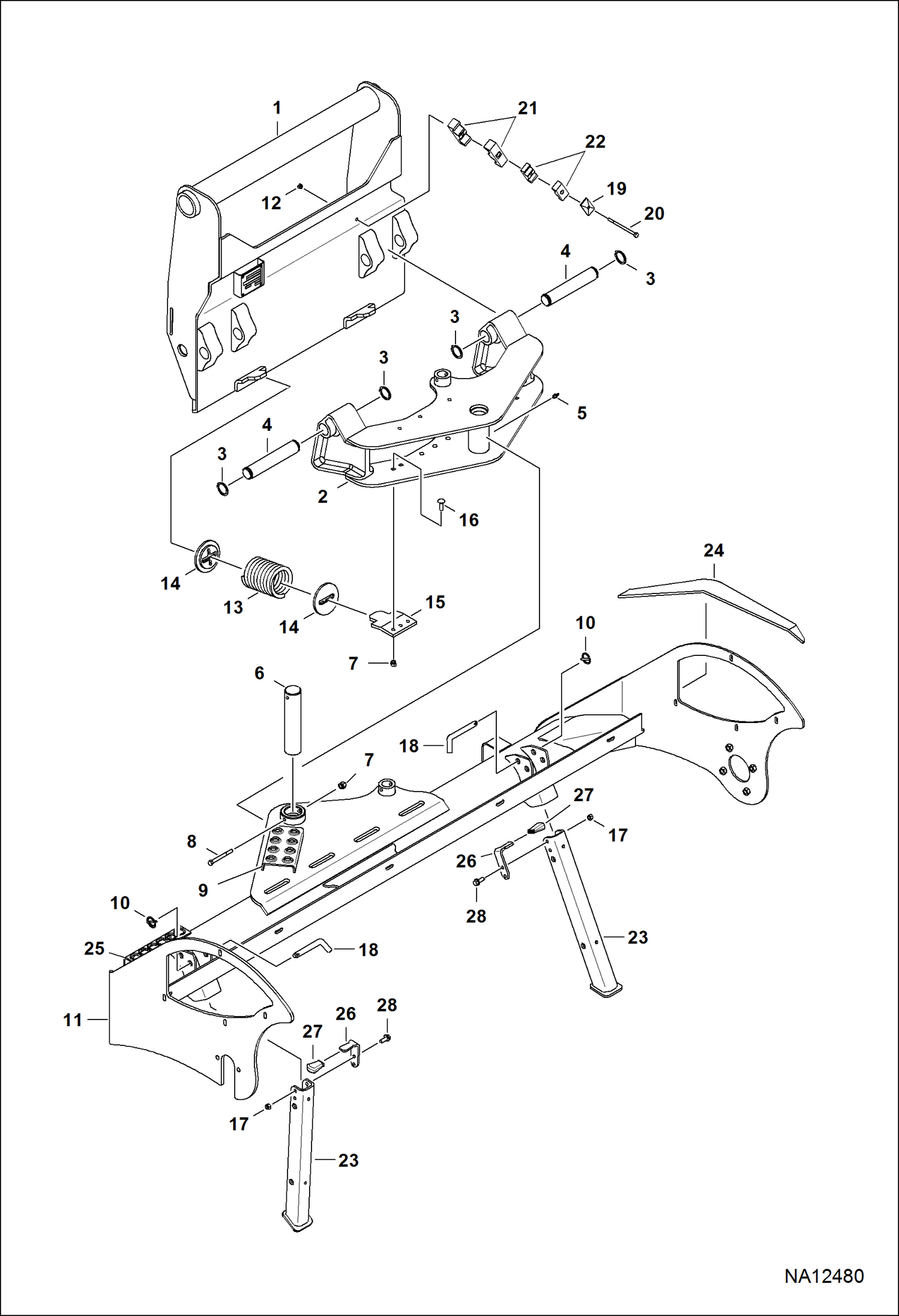 ЩЕТКА УГЛОВАЯ ПОВОРОТНАЯ (РАМА ШАССИ) (ОПОРЫ САЛАЗОК) (84-- 6627 И ВЫШЕ)