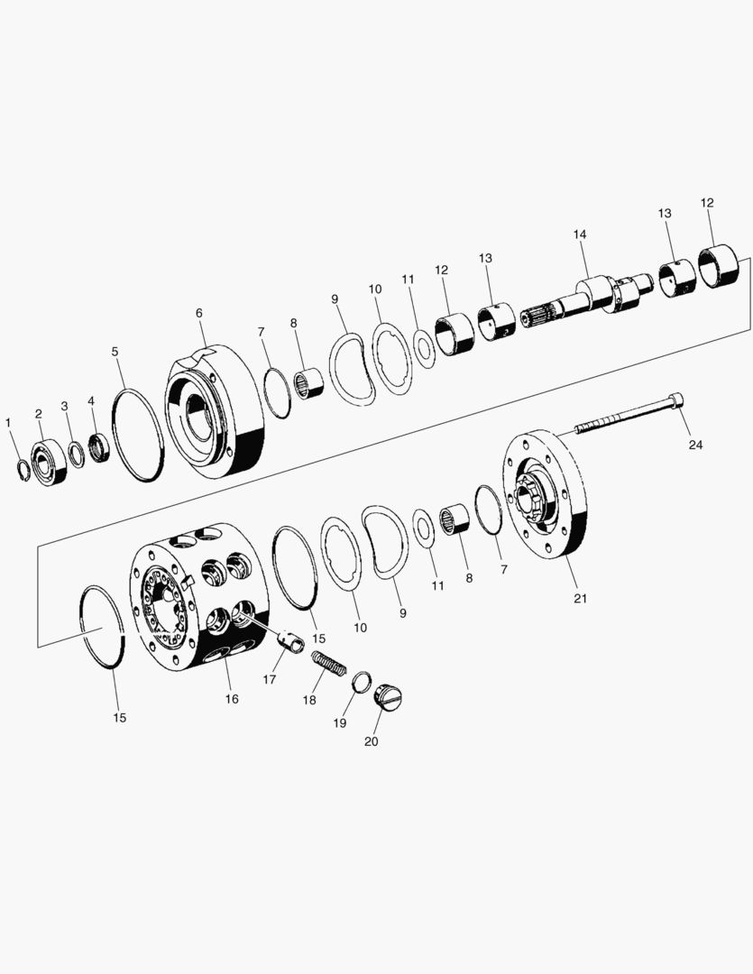 G070-350 EMERGENCY STEERING PUMP - EXPL.