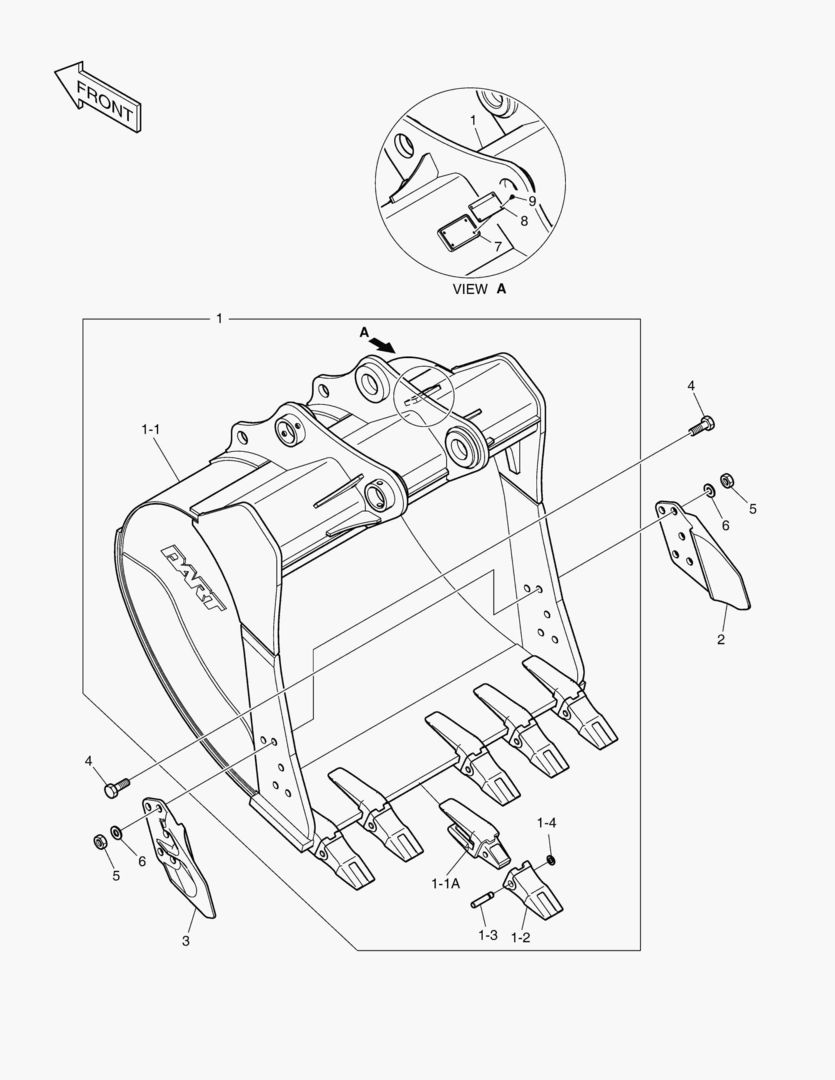 6640 BUCKET ASS`Y - 1.32mВі(57`) - HEAVY DUTY [5001~5261]