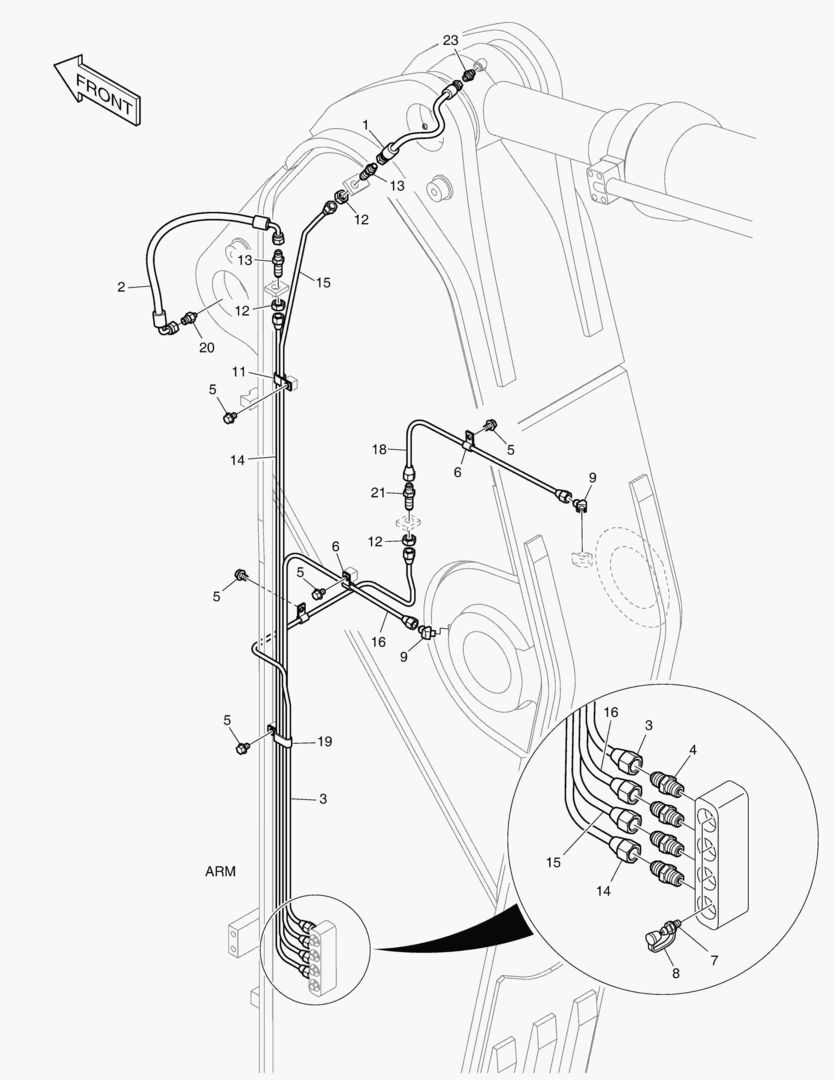 ТРУБОПРОВОД СМАЗОЧНОЙ СИСТЕМЫ - РУКОЯТЬ 2.6 м