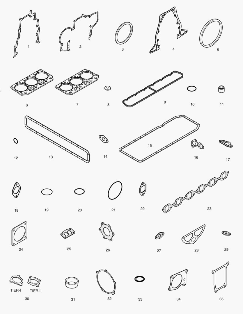 КОМПЛЕКТ ПРОКЛАДОК ДЛЯ КАПИТАЛЬНОГО РЕМОНТА-ВСЕ