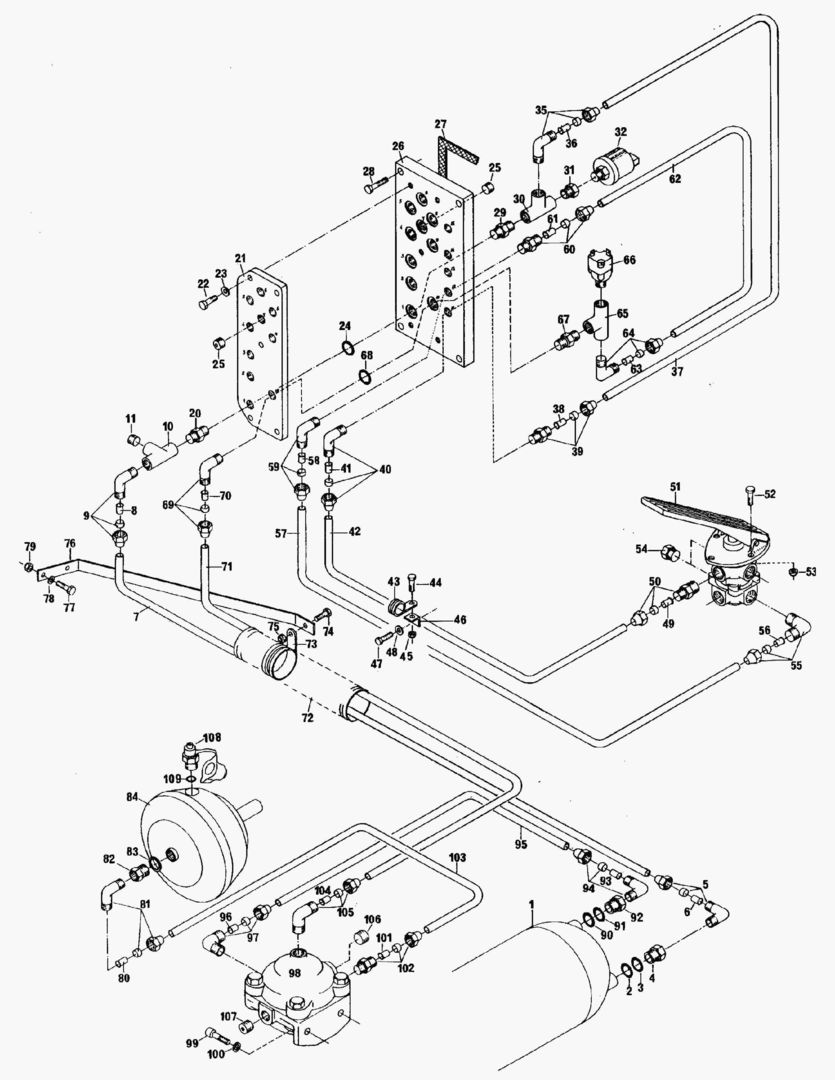 G042-1 BRAKE SYSTEM; FRONT VEHICLE