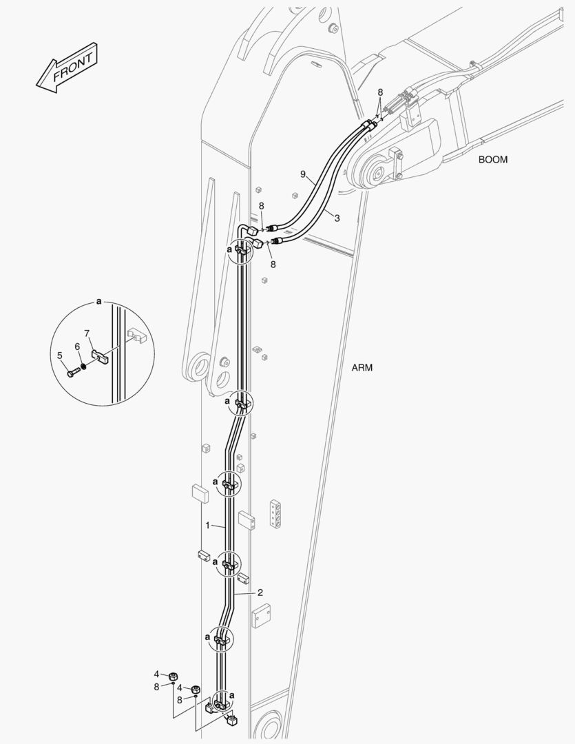 ГИДРОСИСТЕМА РУКОЯТИ - БЫСТРАЯ ПОСАДКА(РУКОЯТЬ 3.75 м)