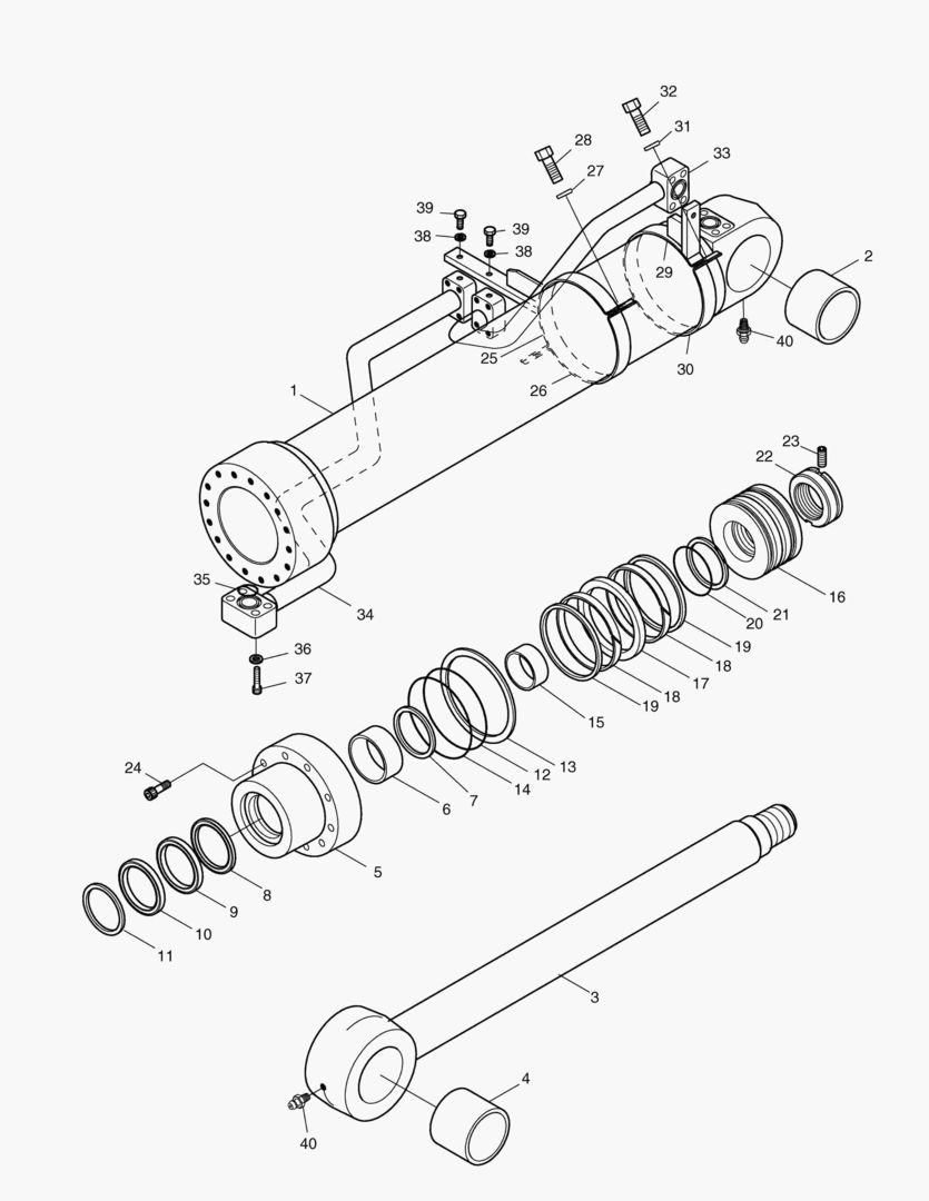 ЦИЛИНДР СТРЕЛЫ(ЛЕВОСТОРОННИЙ)-ГИДРОЗАМОК