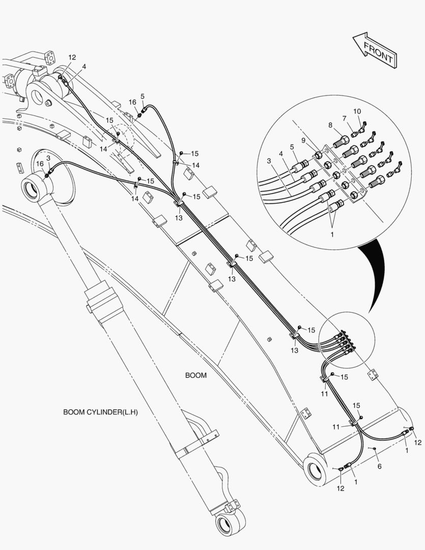 ТРУБОПРОВОД СМАЗОЧНОЙ СИСТЕМЫ - СТРЕЛА 6.3 м
