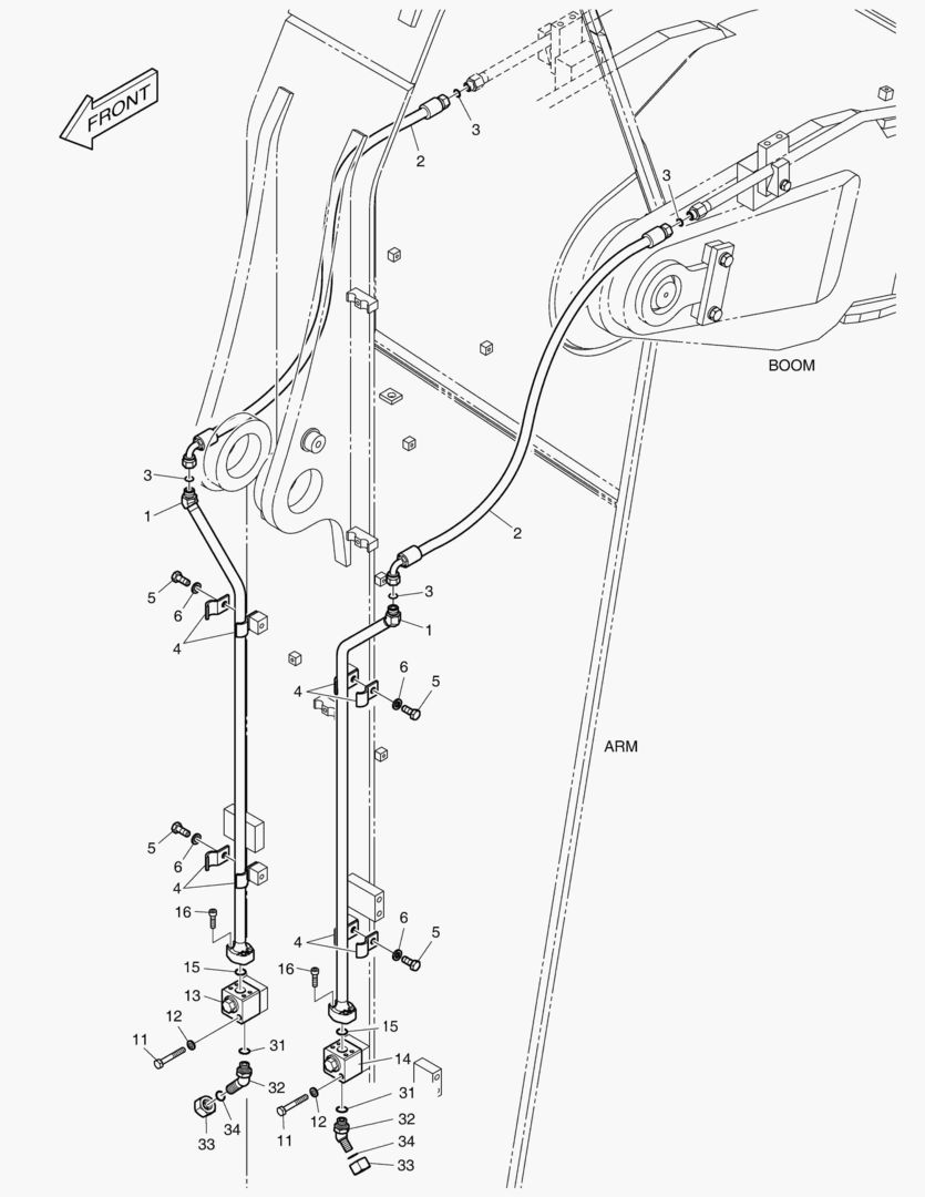 6270 ARM PIPING - ROTATING(ARM 3.2m)