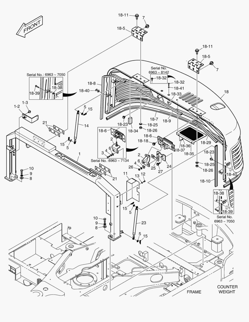 1621 SUPPORT & BONNET ASS`Y [6963~]