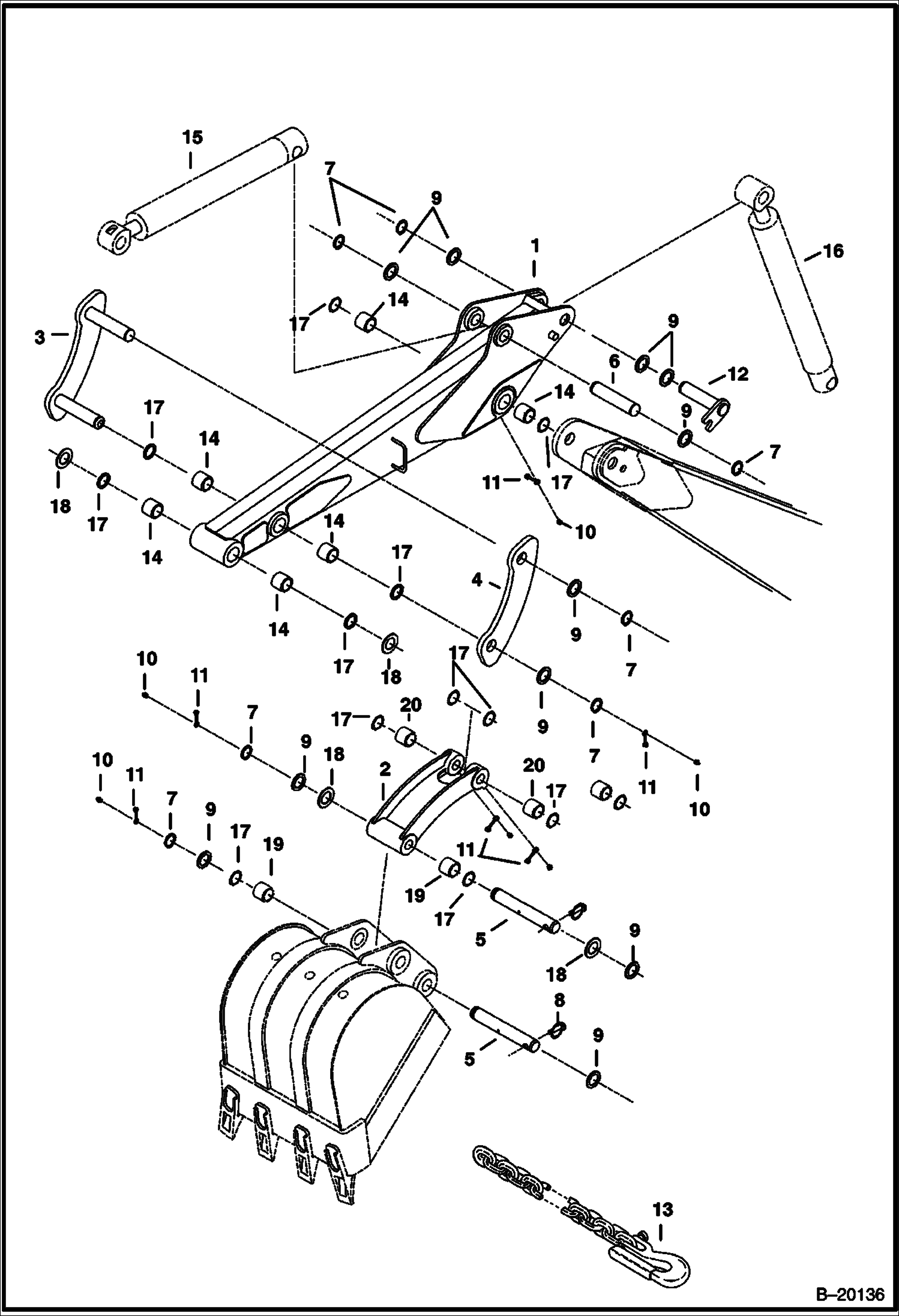 РУКОЯТЬ И СЕРЬГА КОВША (РУКОЯТКА NAP)