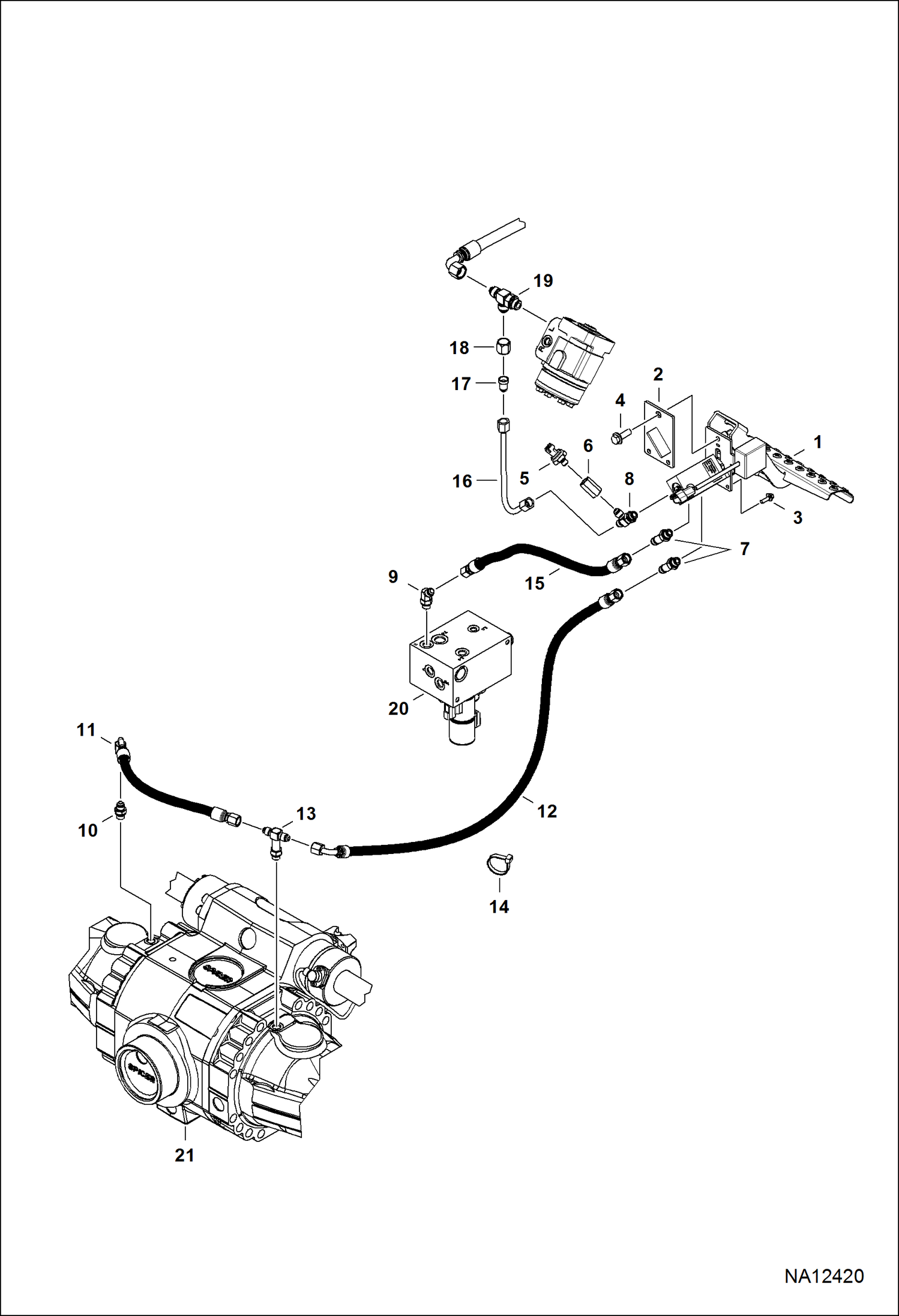 СХЕМА ГИДРАВЛИЧЕСКОЙ СИСТЕМЫ (ТОРМОЗНАЯ СИСТЕМА) (БЕЗ ТОРМОЗА ПРИЦЕПАS)