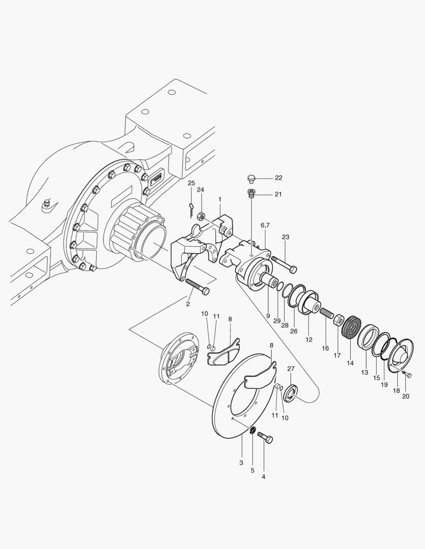 3350 PARKING BRAKE DISC & SUPPORT