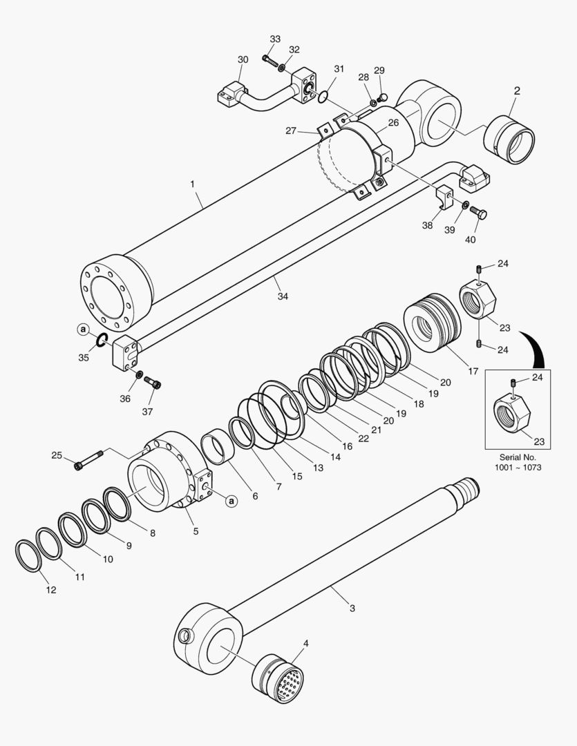 ЦИЛИНДР КОВША - РУКОЯТЬ 2.9 м