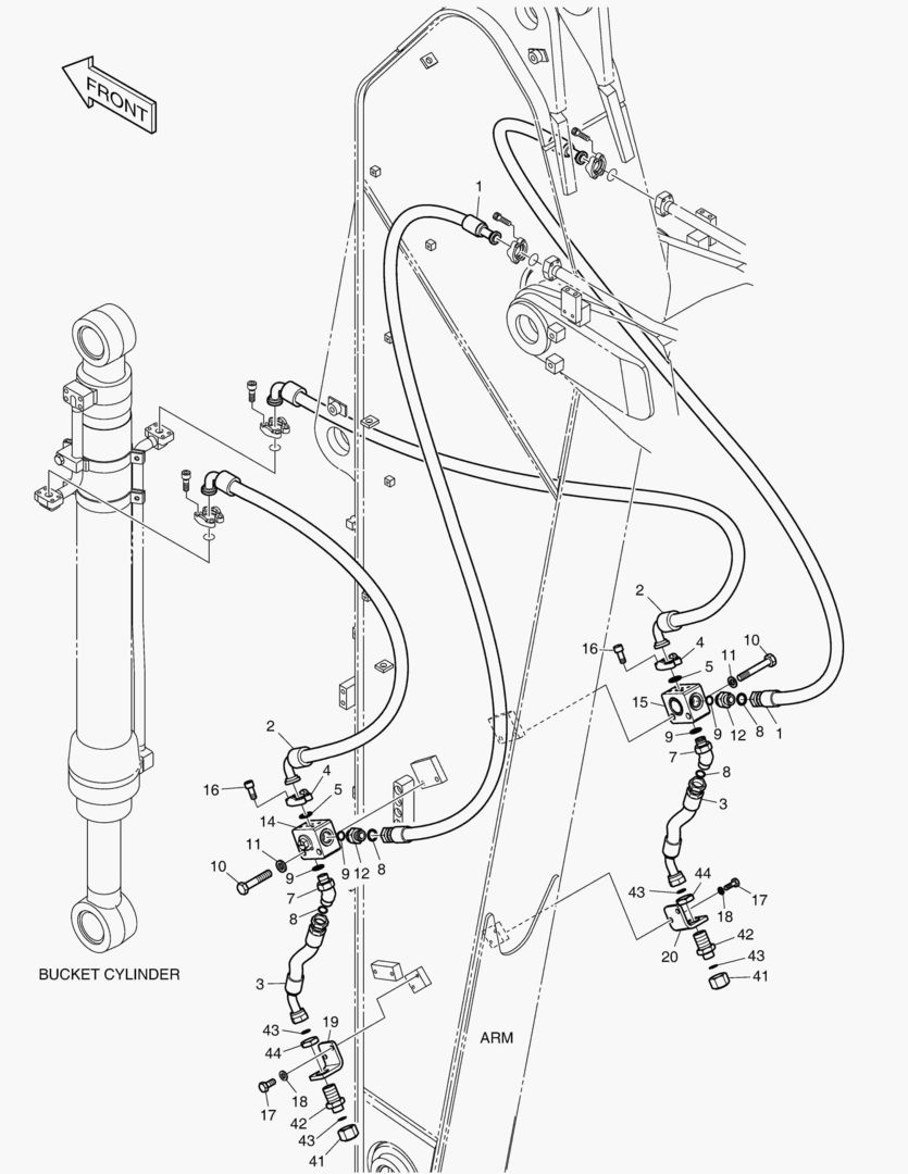 Спецтехника 6570 ARM PIPING - CLAMSHELL(ARM 3.5m) - главное фото