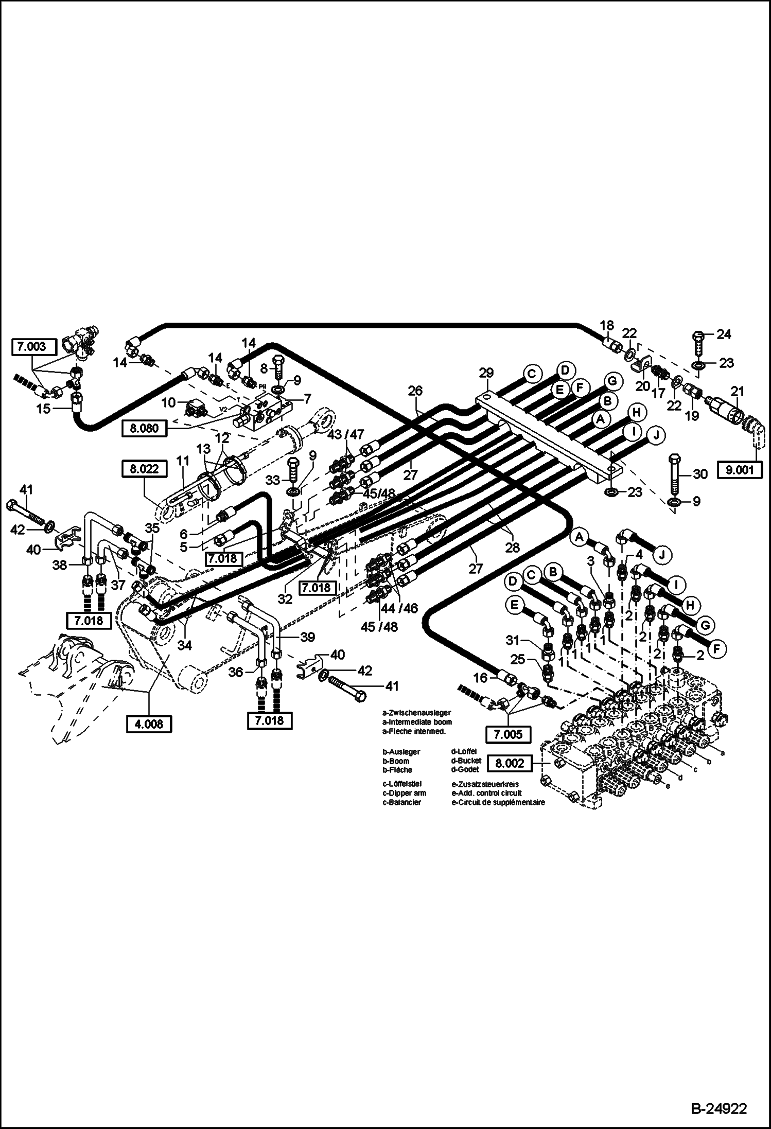 ГИДРОУСТАНОВКА 1 ЧАСТЬ СТРЕЛЫ С КРУГОВОЙ СХЕМОЙ